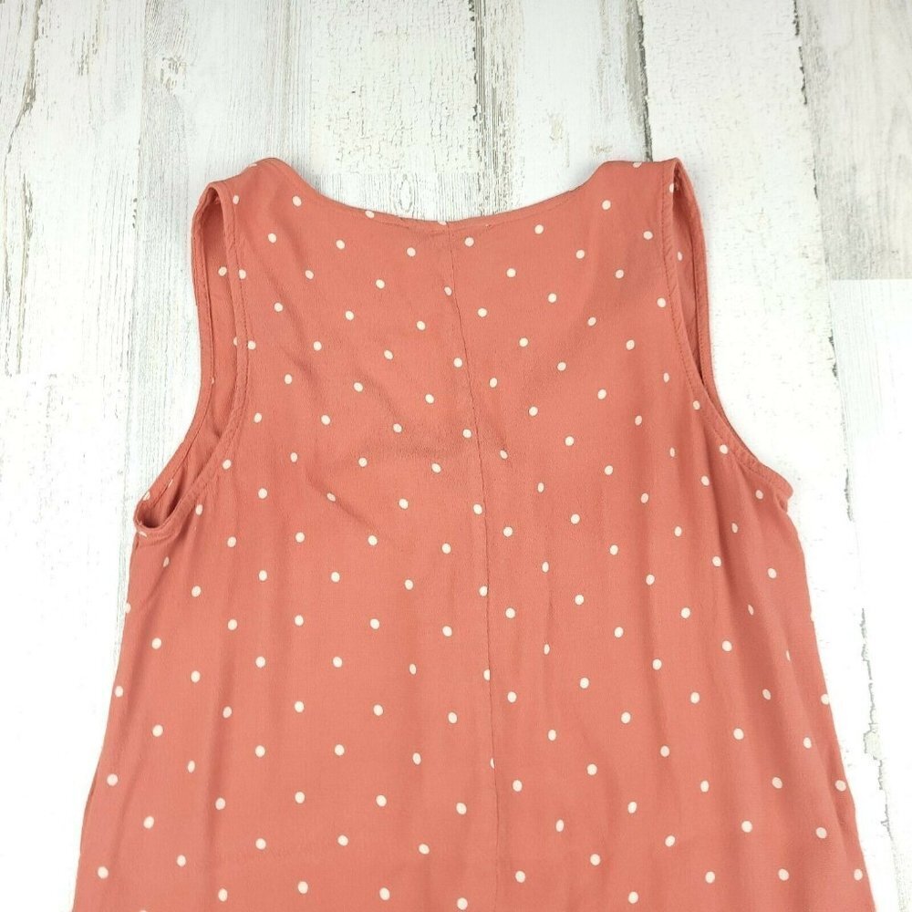Madewell Heather Polka Dot Button Front Mini Swing Dress Orange Size XXS - Picture 10 of 10